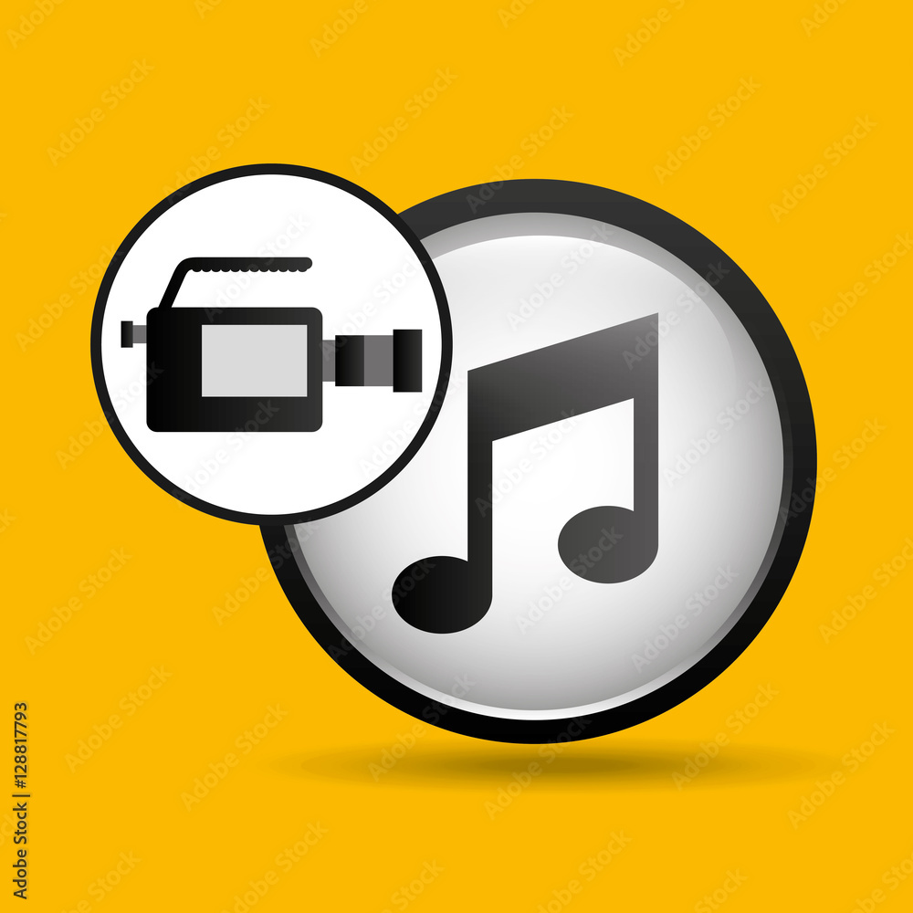 video production concept music button vector illustration eps 10 video production concept music button vector illustration eps 10