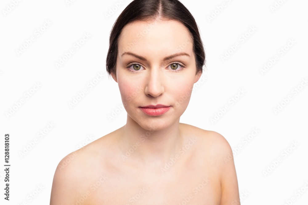 Beautiful woman posing with natural makeup Beautiful woman posing with natural makeup
