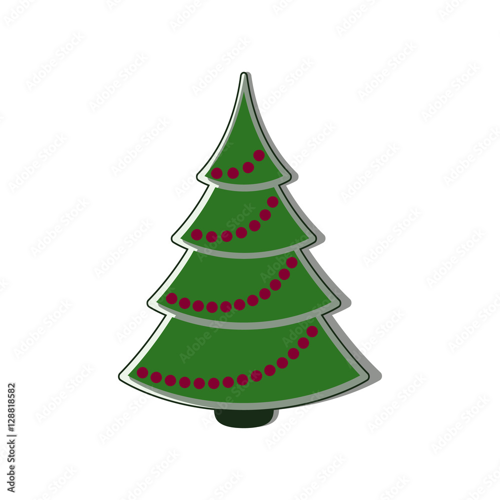 Christmas tree Icon flat vector Christmas tree Icon flat vector