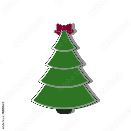Christmas tree Icon flat vector
