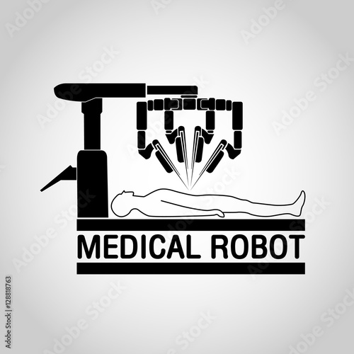 medical robot icon vector