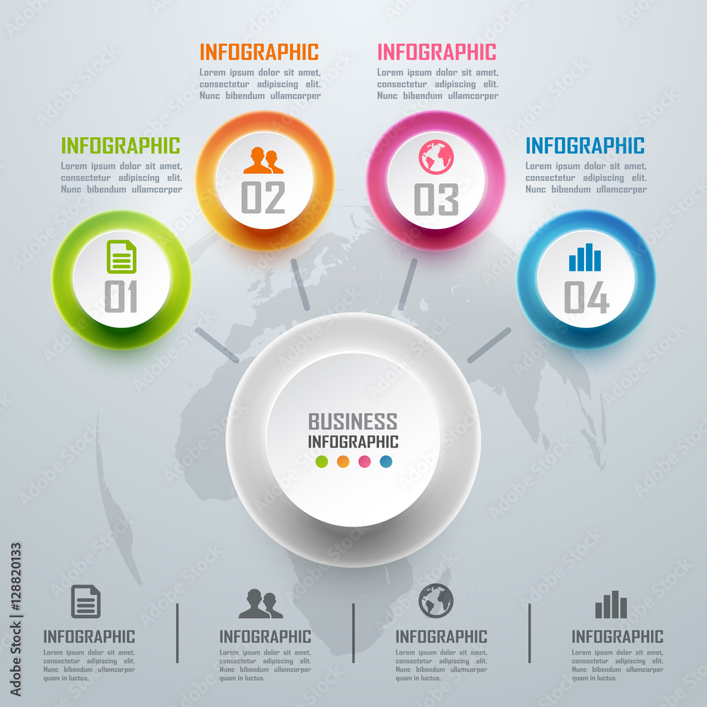 Colorful business infographics and diagram, light and technology Colorful business infographics and diagram, light and technology