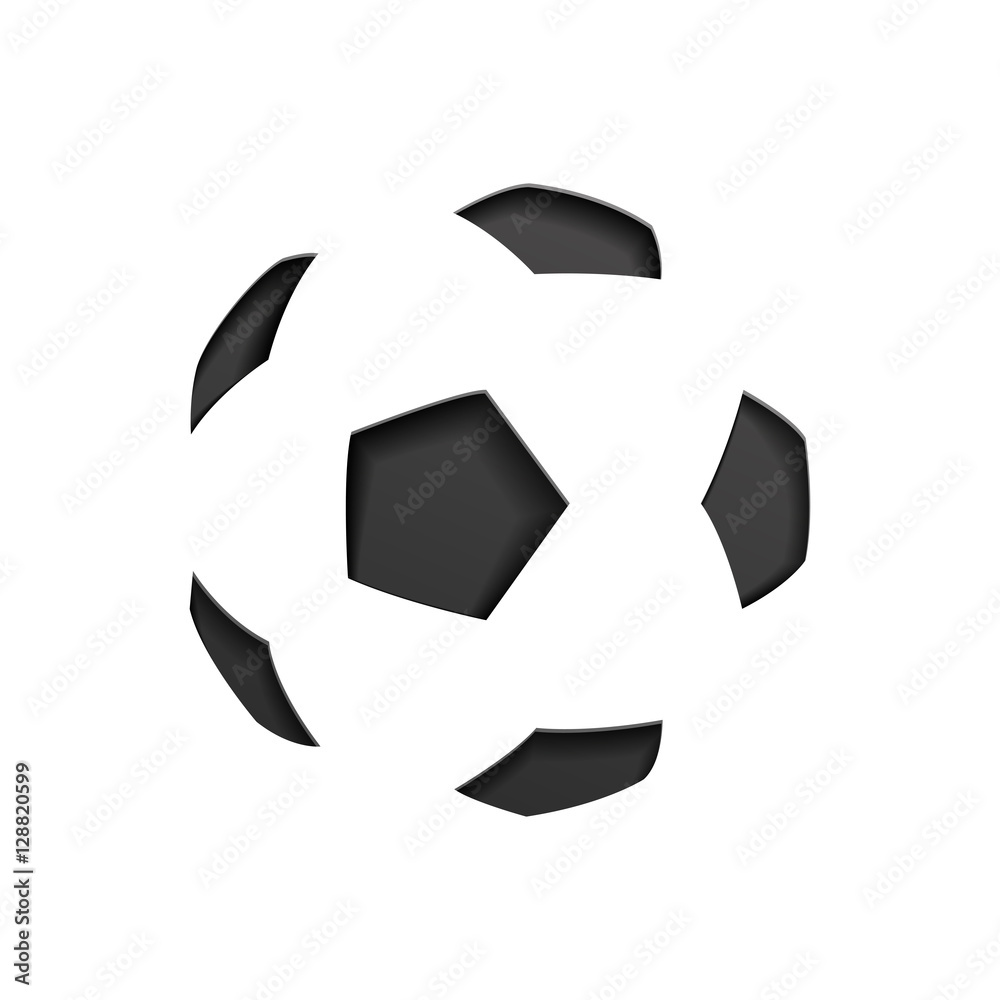 Paper carve on white foreground to ball shape Paper carve on white foreground to ball shape
