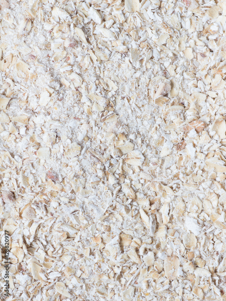 Top view of oatmeal flakes Top view of oatmeal flakes