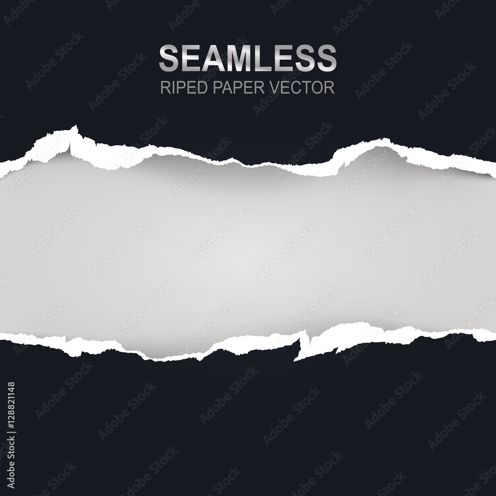Seamless ripped paper and white background