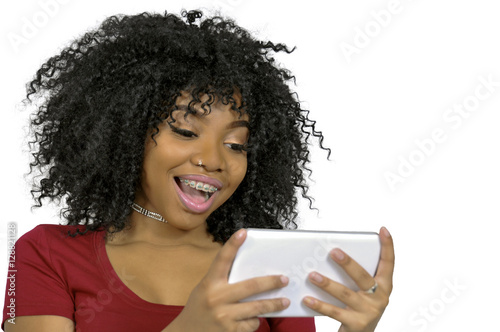 Woman Using Tablet