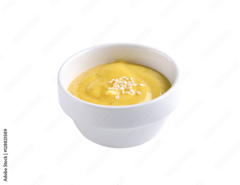 yellow mustard on white background yellow mustard on white background