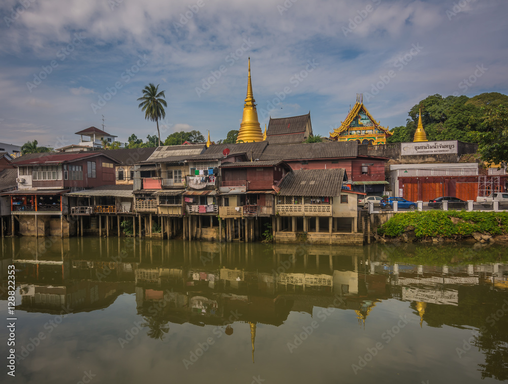 Communities Chanthaburi waterfront, Chanthaburi, Thailand. Communities Chanthaburi waterfront, Chanthaburi, Thailand.