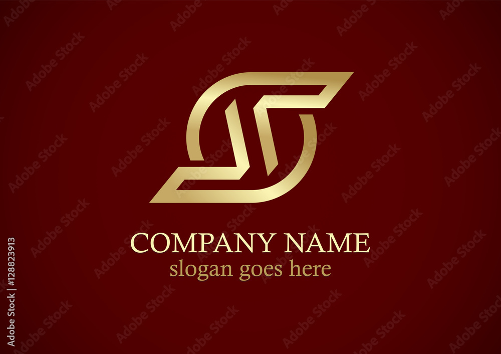 letter s line gold logo Stock Vector | Adobe Stock
