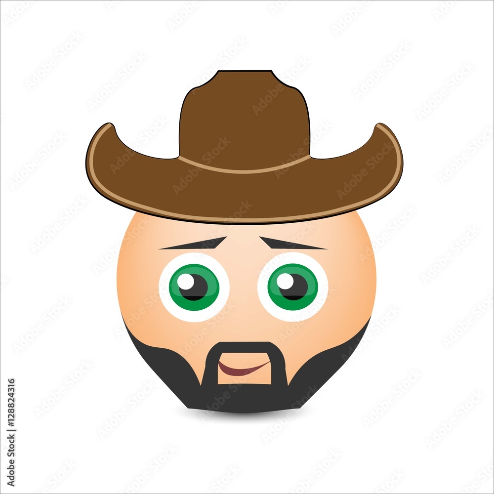 Cowboy Smile. Vector illustration