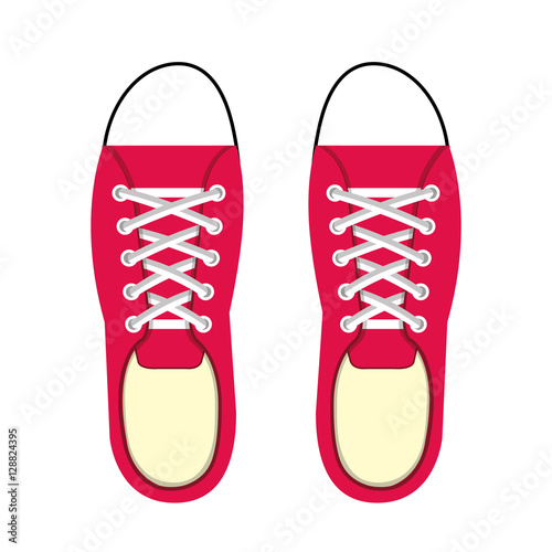 young people fashion shoes vector illustration design