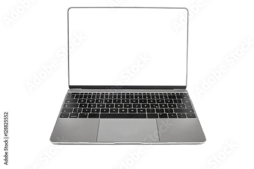 computer office supplies and gadgets laptop , notebook isolate On a white background With Clipping path.