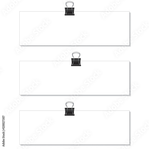white paper with clip vector photo