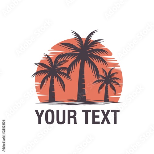 Palm tree logo vector
