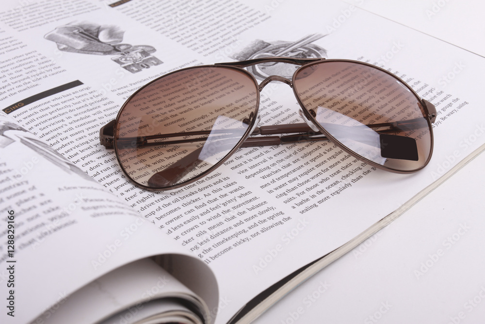 Brown-rim eyeglasses in white background Brown-rim eyeglasses in white background