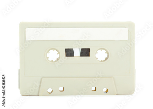 vintage cassette tape isolated white background