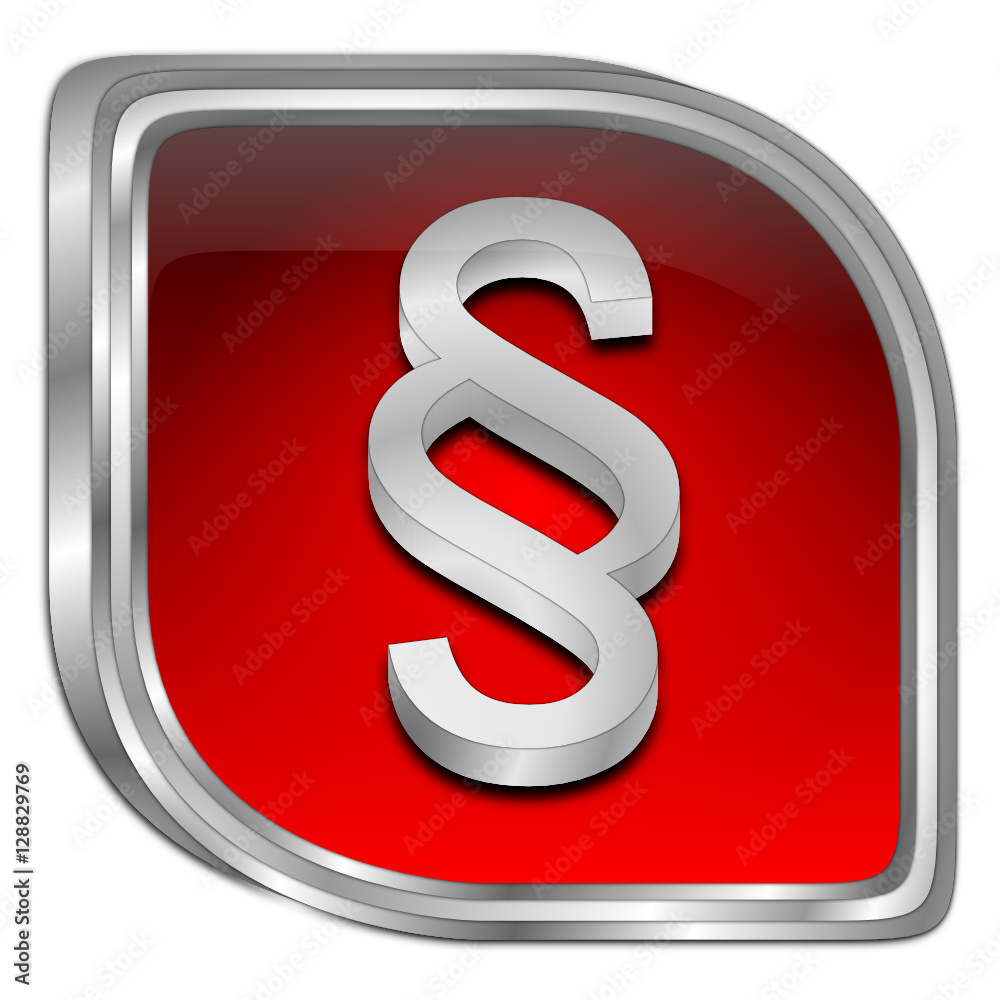 Law paragraph button - 3D illustration Law paragraph button - 3D illustration