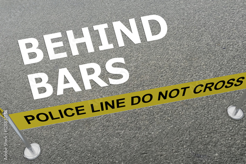Behind Bars - criminal concept