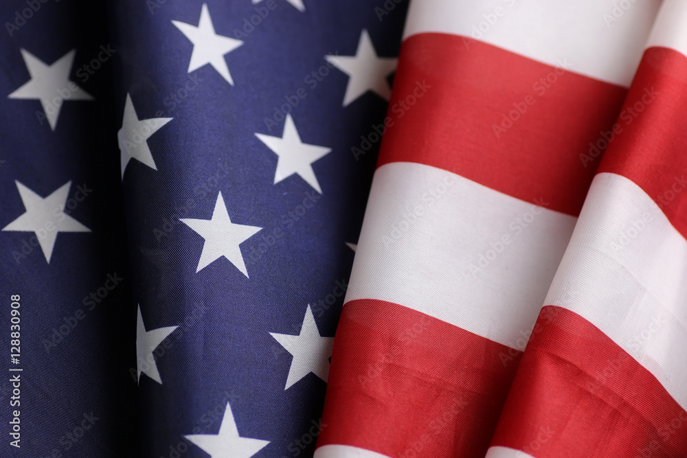 Fototapeta premium bullet on the USA flag