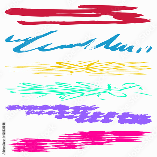 beautiful colored lines Graffiti symbols collection