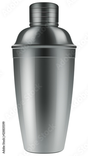 Silver shaker. Vector illustration.