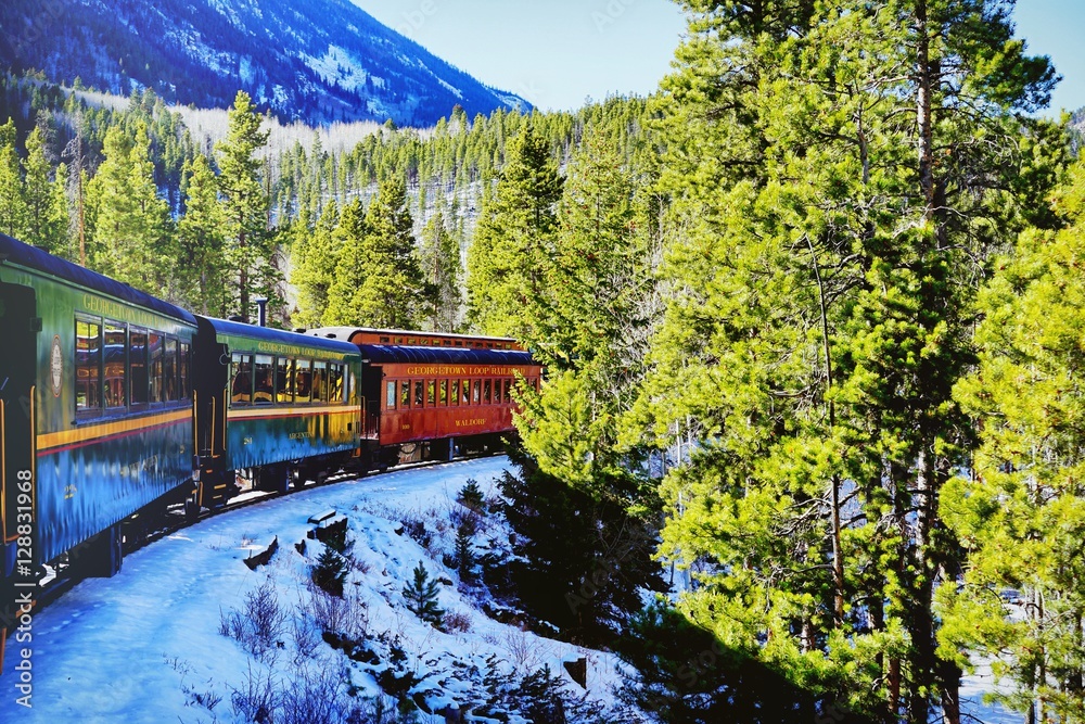 Train In The Snow