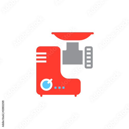 Meat grinder icon vector, electric mincer solid flat sign, colorful pictogram isolated on white, logo illustration