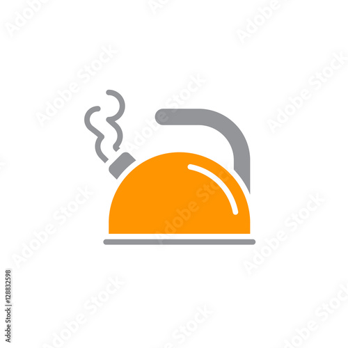 Tea Kettle icon vector, solid flat sign, colorful pictogram isolated on white, logo illustration