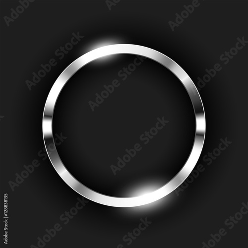 Metallic Chrome Ring Vector illustration