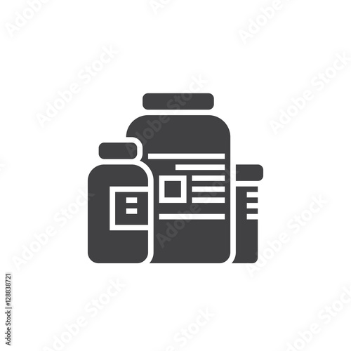 nutritional supplements icon vector, solid flat sign, pictogram isolated on white, logo illustration