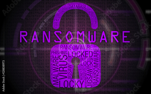 Ransomware in code photo