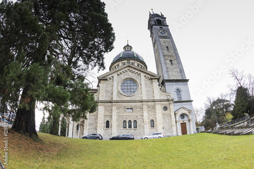 ZURICH,SWITZERLAND - NOVEMBER 21,2015: View of a city church