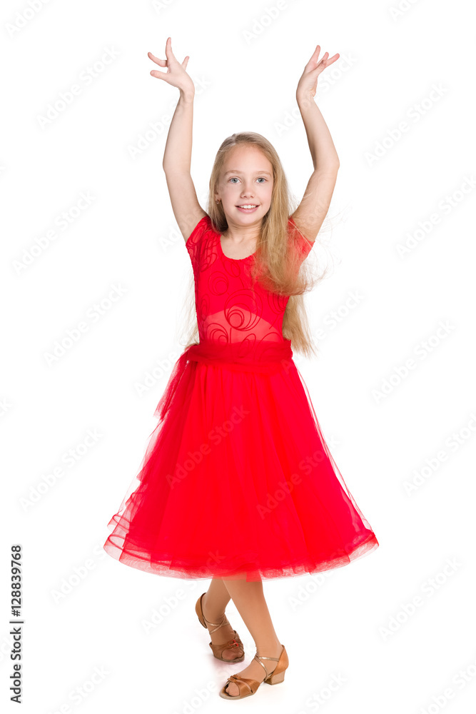 Young girl dances