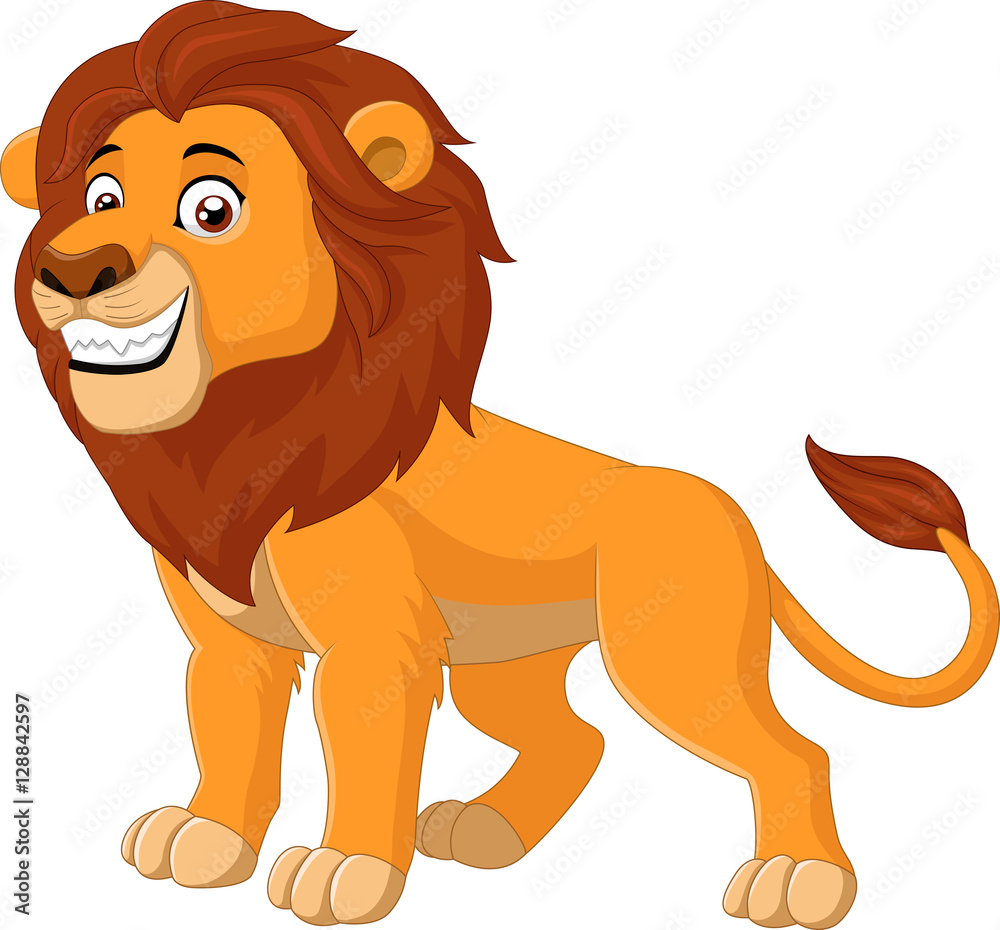Obraz premium Happy lion animal