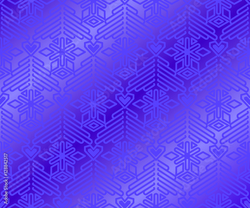 Christmas abstract seamless pattern with fir-tree and star. Violet pattern on the wrapping paper.