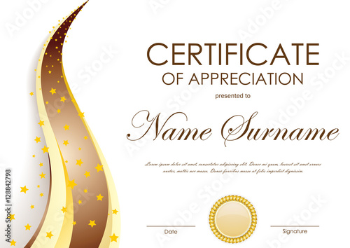 Certificate of appreciation template
