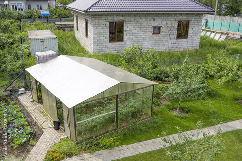 with gazebo and pond site