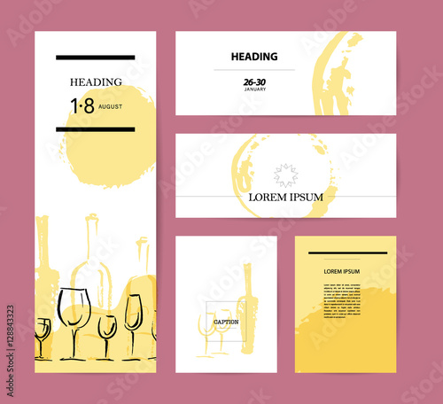 Vector flat wine insignia