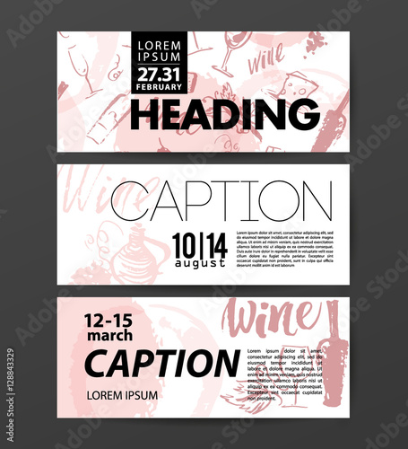 Vector flat wine insignia