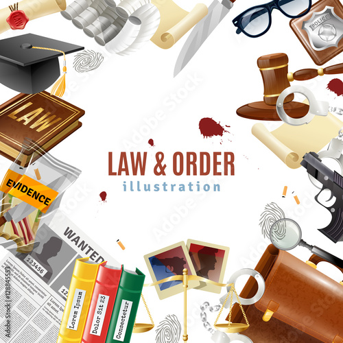 Law And Order Frame Composition Poster 