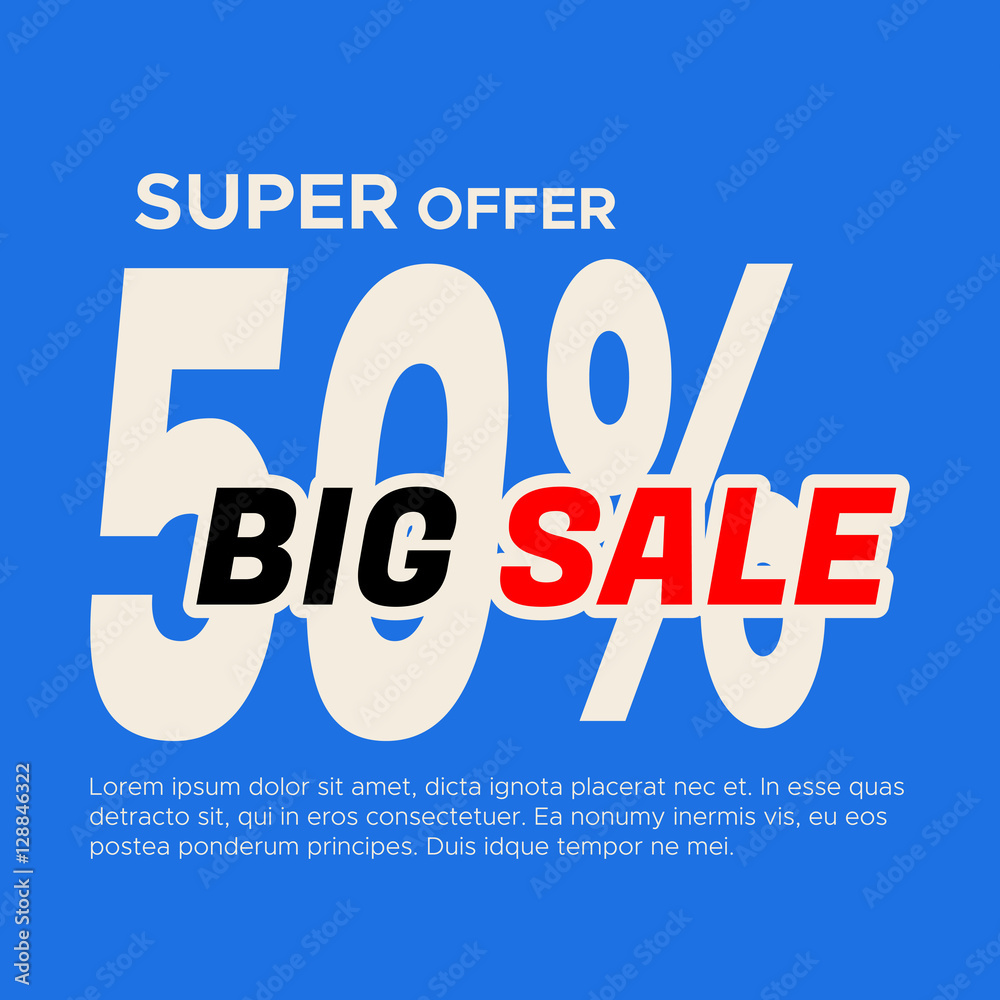 Obraz premium Super sale banner. Sale and discounts. Vector illustration