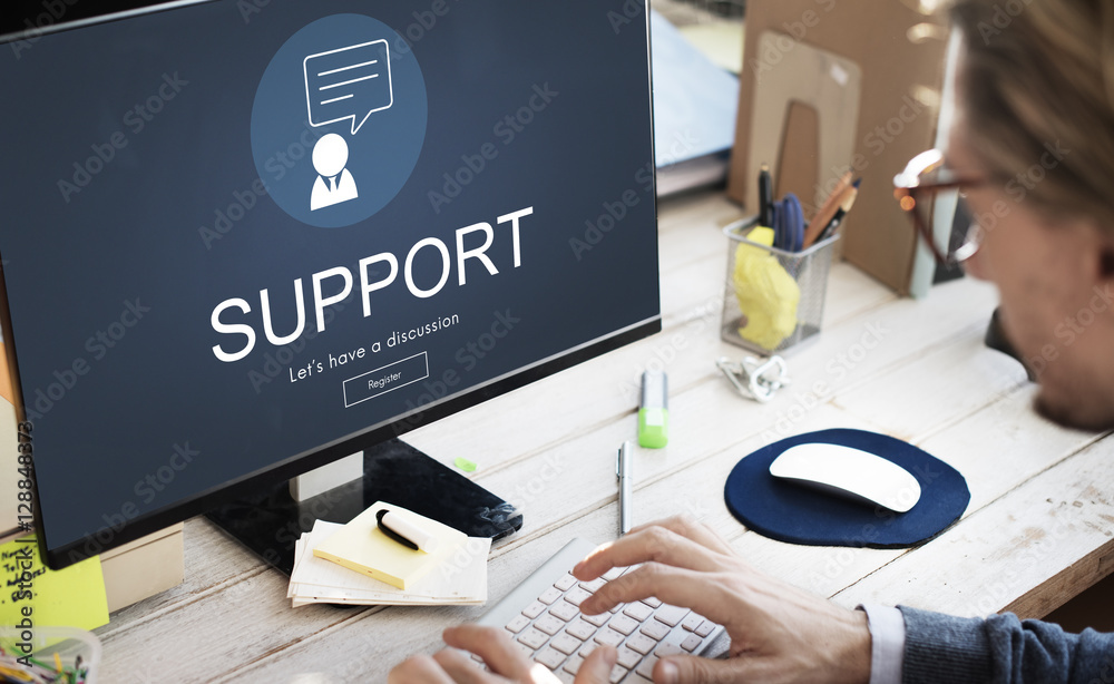 Helpdesk Support Information Support Concept - obrazy, fototapety, plakaty 