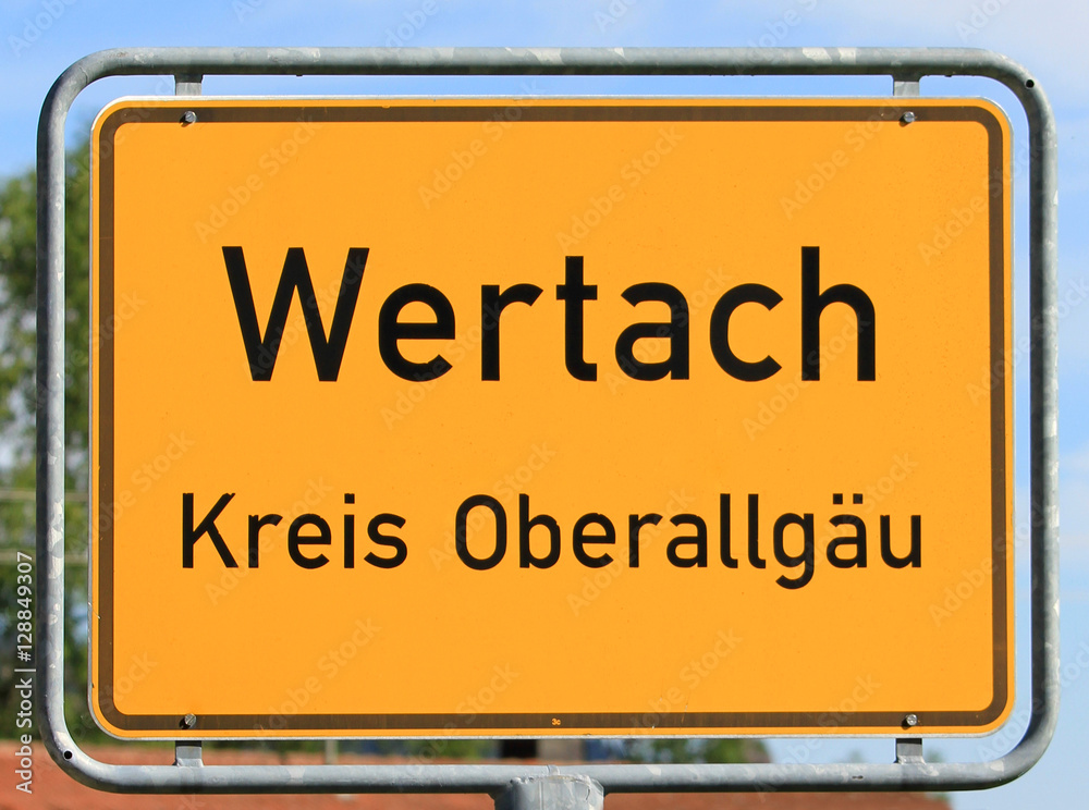 Ortschhild von Wertach im Allgäu Ortschhild von Wertach im Allgäu