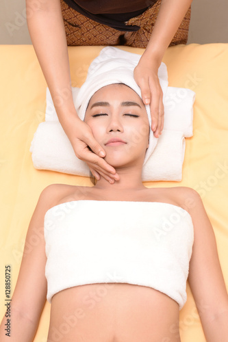 The spa facial and body massage.