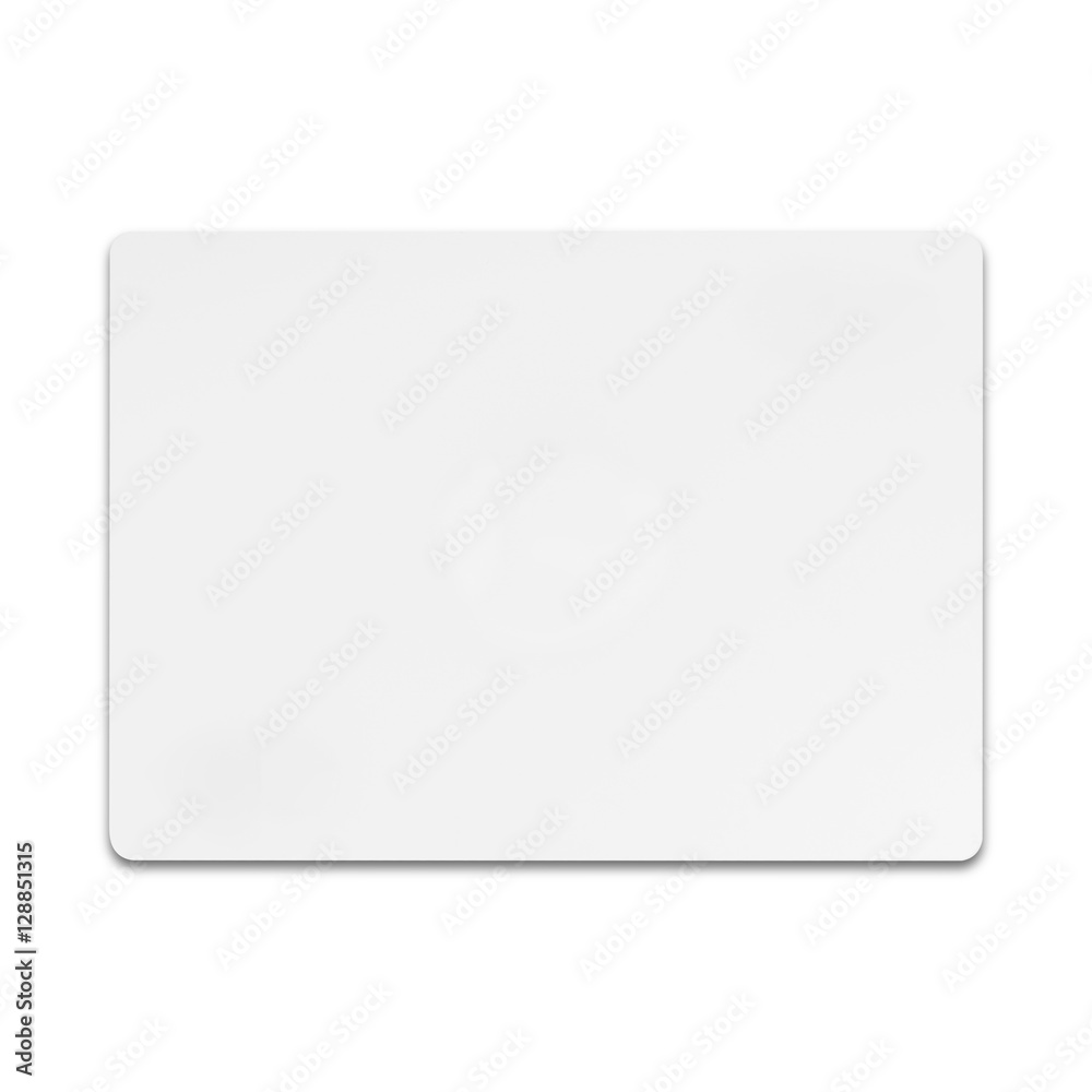White credit card isolated on white background with clipping pat White credit card isolated on white background with clipping pat