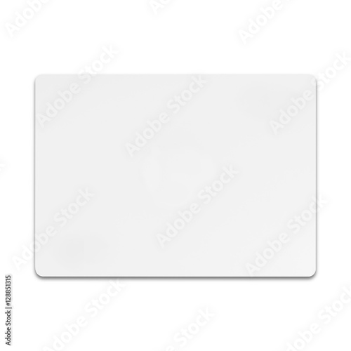 White credit card isolated on white background with clipping pat