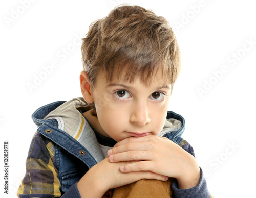 Portrait of cute little boy...