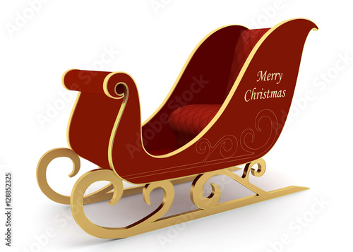 Santa's sleigh on a white background