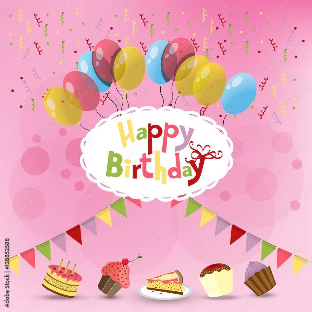 vector Greeting card Happy Birthday vector Greeting card Happy Birthday