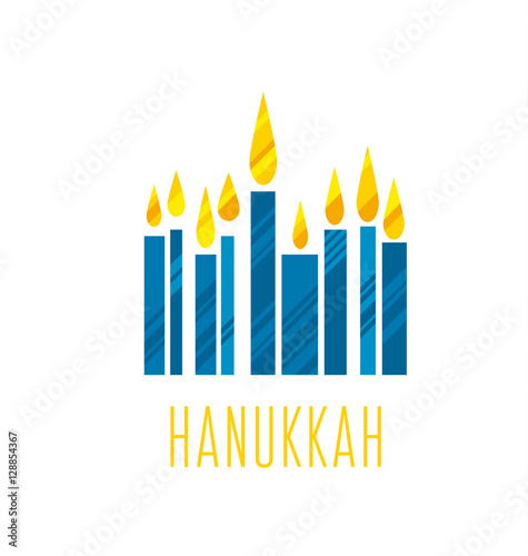 hanukkah menora vector illustration. Jewish menora simple vector